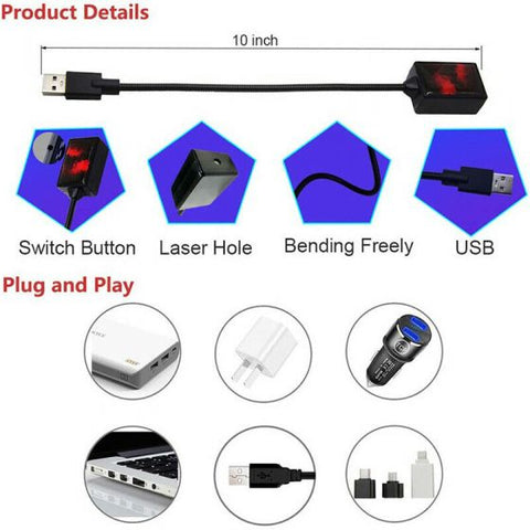 USB Car Star Night Light