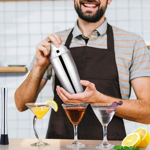 Bar Tool Set with Bamboo Stand