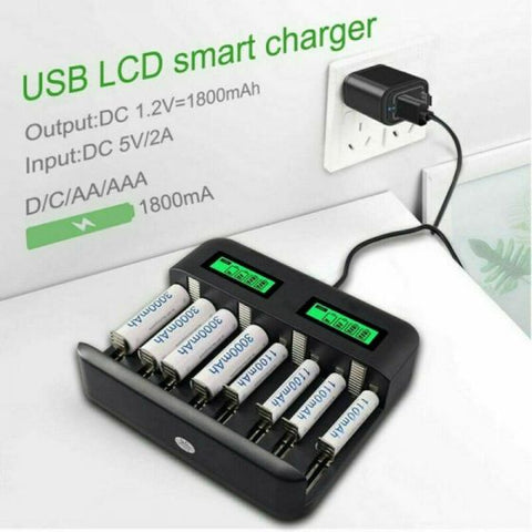 8 Slot Smart Battery Charger
