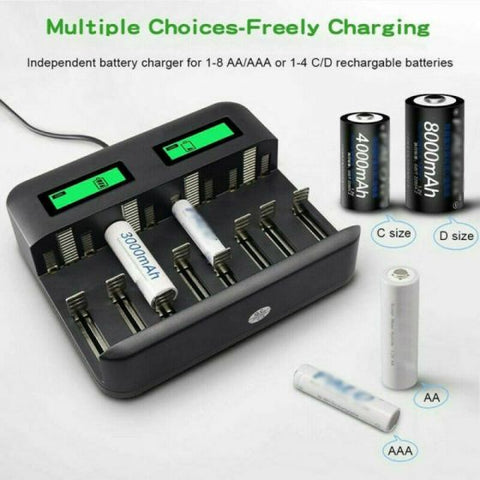 8 Slot Smart Battery Charger