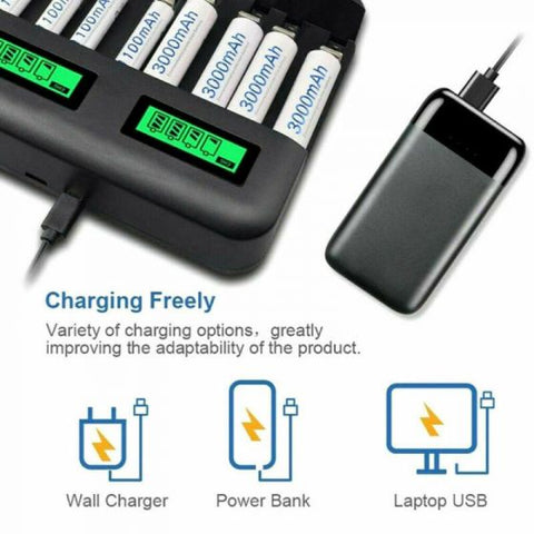 8 Slot Smart Battery Charger