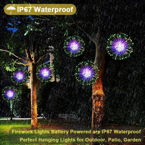 2Pcs FIREWORKS 120 LED String Lights