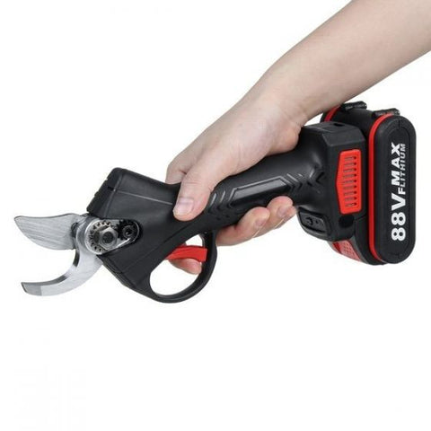88V Cordless Pruner Electric Pruning Shear with 2 Lithium-ion Battery Efficient Fruit Tree Bonsai Pruning Branche Cutter Scissor