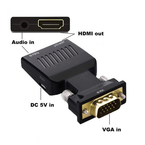 VGA Male to HDMI Female Adapter