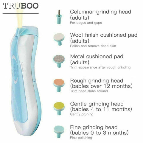 NEW Electric Baby Nail Trimmer Infant Newborn Safe Grinder Clipper Tools Set