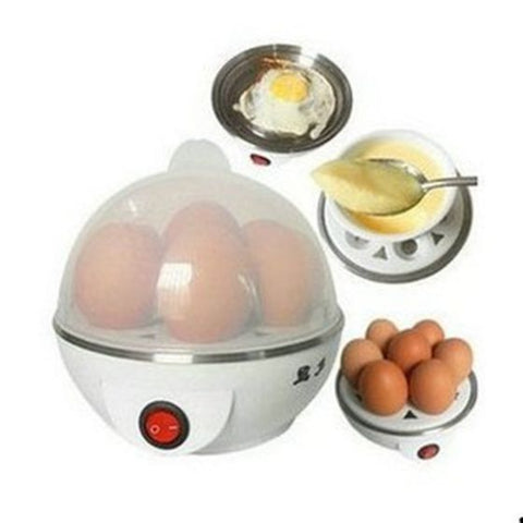Electric Egg Cooker Boiler Maker Soft, Medium or Hard Boil, 7 Egg Capacity noise free technology Automatic Shut Off, white