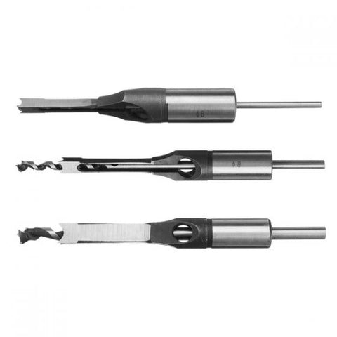 6/8/12.5mm HSS Square Hole Drill Bit Auger Bit Steel Mortising Drilling Craving Woodworking Tools