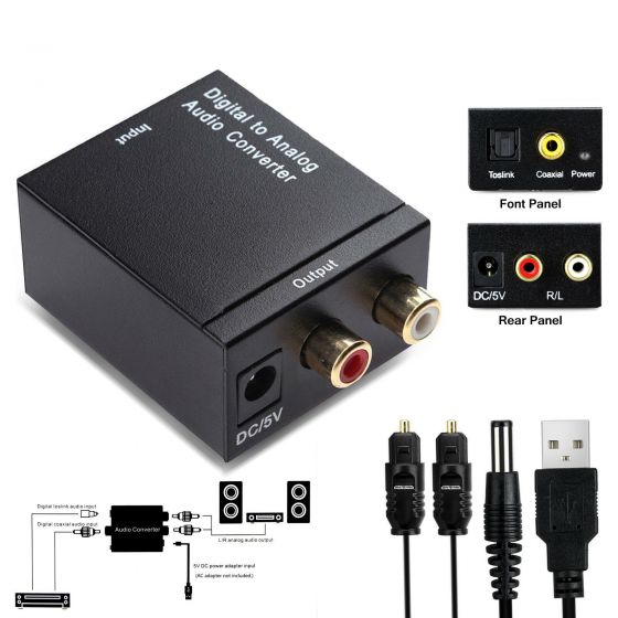 Digital to Analog Audio Converter Adapter