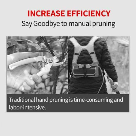 88V Cordless Pruner Electric Pruning Shear with 2 Lithium-ion Battery Efficient Fruit Tree Bonsai Pruning Branche Cutter Scissor