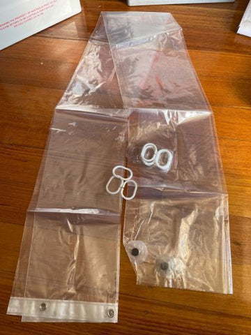 Clear Shower Curtain Waterproof White Plastic Bath Curtain With Hook 90X200CM