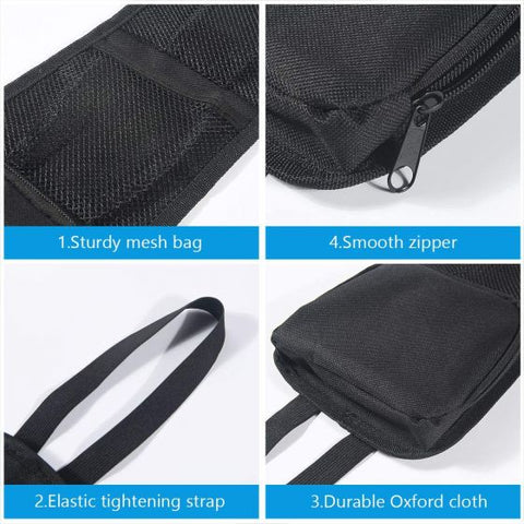 Car Seat Side Storage Bag 3 Pockets Front Seat Mesh Hanging Bag for Auto Small Items, Durable Drink Holder Storage Pockets Fit for All Vehicles