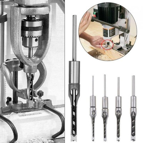 6/8/12.5mm HSS Square Hole Drill Bit Auger Bit Steel Mortising Drilling Craving Woodworking Tools