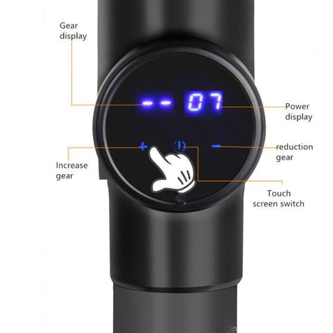 Muscle Massage Gun 6 Heads 30 Speed LCD touch screen Deep Tissue Massager Gun Exercising Muscle Pain Body Relaxation