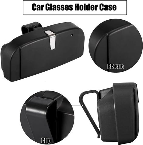 Car Visor Sunglasses Case Plastic Eyeglasses Clip Storage Case Holder for Sun Visor with Hidden Magnetic