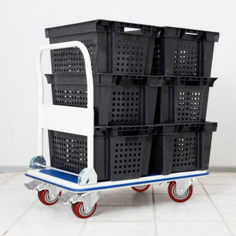 Set of 4 Heavy Duty Swivel Casters with Lock Brakes 5" Polyurethane Wheels