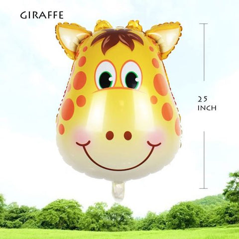 Jungle Safari Animals  Balloons 6pcs 22 Inch  For Jungle Safari Animals Theme Birthday Party Decorations