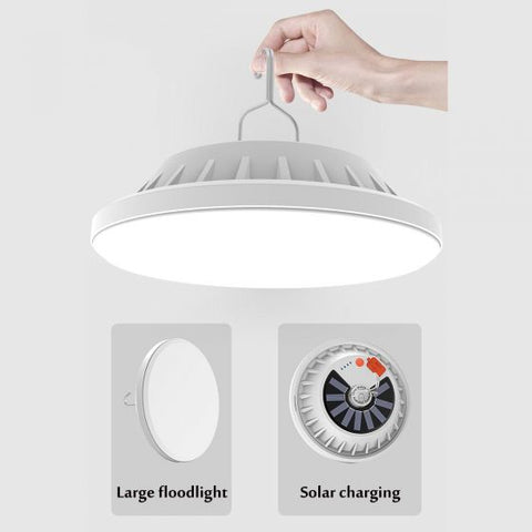 100W 120LED Solar with Remote Controller Portable Outdoor Camping Emergency Lamp USB Rechargeable Hook Light