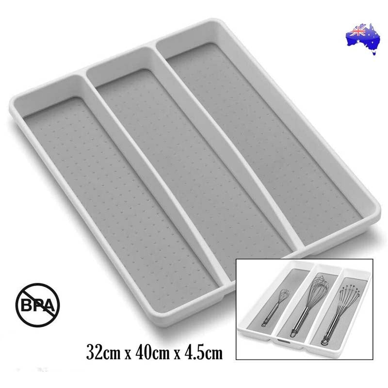 Cutlery Organizer Kitchen Drawer Spoon Tray Insert Cabinet Box Divider Storage