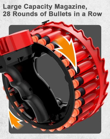 Automatic Rapid Fire Electric Portable 28 Safe Soft Bullet  for Teens, Adults Easter Gift