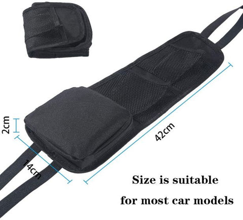 Car Seat Side Storage Bag 3 Pockets Front Seat Mesh Hanging Bag for Auto Small Items, Durable Drink Holder Storage Pockets Fit for All Vehicles