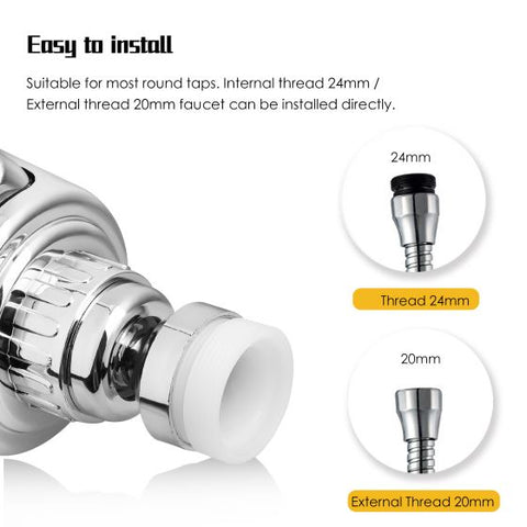 Faucet Aerator Sink Sprayer 360 Degree Sink Aerator Head Water Saving pressurized, Removable for Cleaning