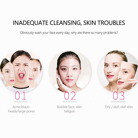 Facial Cleansing Brush , Soft Silicone Face Scrubbers Exfoliators Face Blackhead Removing Massage Tool