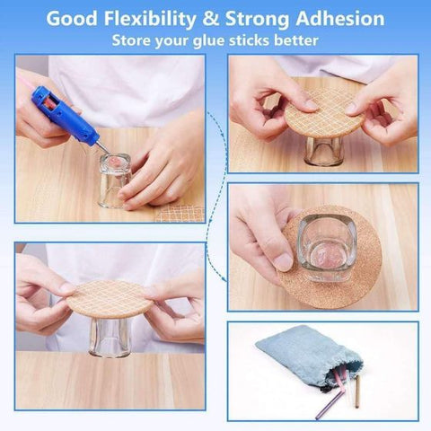 Hot Glue Gun with 50 pcs Melt Glue Sticks Kit Flexible Trigger Temperature Corded Glue Gun for Craft Supplies