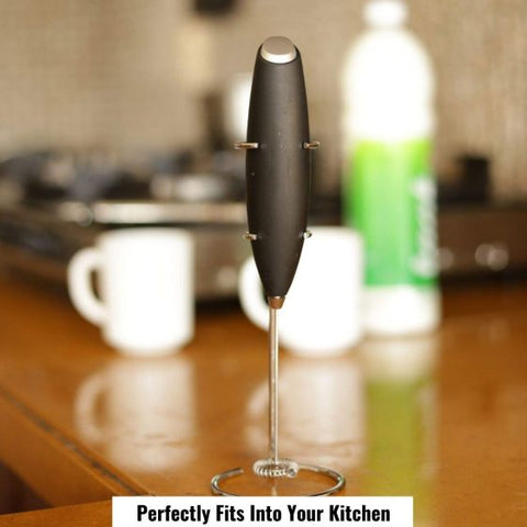 Milk Frother Whisk with Stand