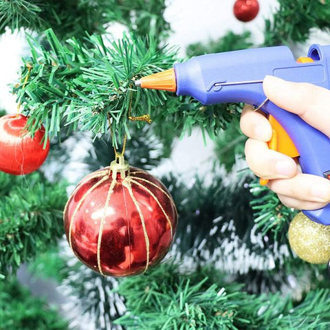 Hot Glue Gun with 50 pcs Melt Glue Sticks Kit Flexible Trigger Temperature Corded Glue Gun for Craft Supplies