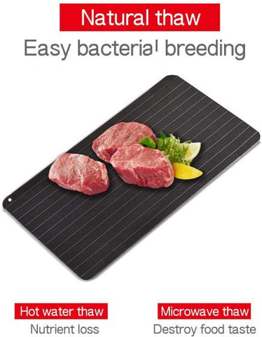 Fast Defrosting Tray Thawing Plate, Rapid Thawing Plate & Board for Frozen Meat & Food, Defrosting Mat Thaw Meat Quickly, No Electricity, No Chemicals, No Microwave