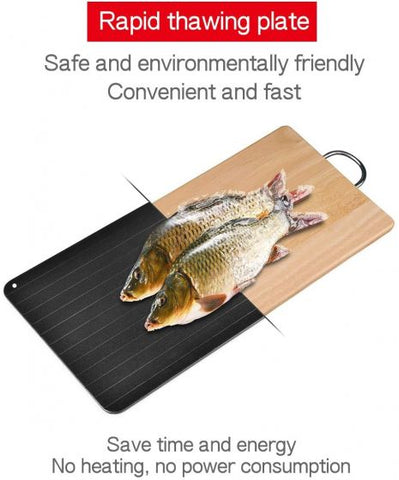 Fast Defrosting Tray Thawing Plate, Rapid Thawing Plate & Board for Frozen Meat & Food, Defrosting Mat Thaw Meat Quickly, No Electricity, No Chemicals, No Microwave