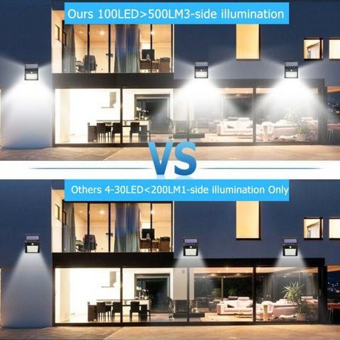 100LED Patio Wall Lights Solar