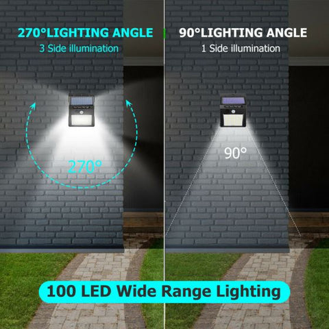 100LED Patio Wall Lights Solar