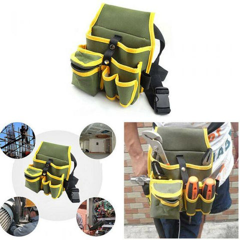 Electrician Waist Pocket Belt Tool Pouch Bag Canvas Hardware Toolkit Holder Bags