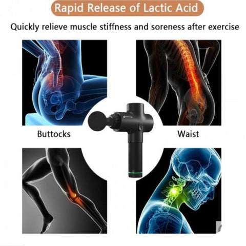 Muscle Massage Gun 6 Heads 30 Speed LCD touch screen Deep Tissue Massager Gun Exercising Muscle Pain Body Relaxation