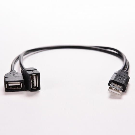 USB Male to 2-Female Cable Adapter