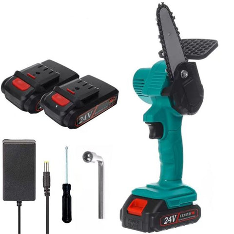Electric Pruning Saw, Rechargeable Portable Electric Saw One-Hand Lightweight Pruning Shears Chainsaw for Garden Tree Branch Logging Cutting
