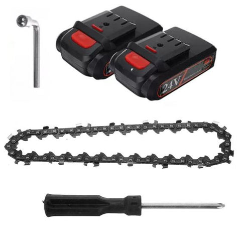 Electric Pruning Saw, Rechargeable Portable Electric Saw One-Hand Lightweight Pruning Shears Chainsaw for Garden Tree Branch Logging Cutting