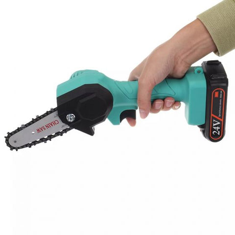 Electric Pruning Saw, Rechargeable Portable Electric Saw One-Hand Lightweight Pruning Shears Chainsaw for Garden Tree Branch Logging Cutting