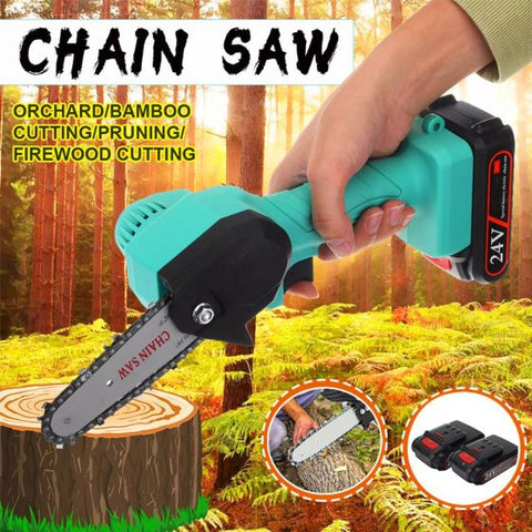 Electric Pruning Saw, Rechargeable Portable Electric Saw One-Hand Lightweight Pruning Shears Chainsaw for Garden Tree Branch Logging Cutting